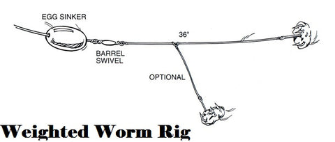 Weighted Worm Bottom Rig