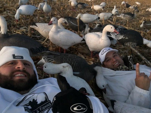 Blending In With The Snow Goose Decoys